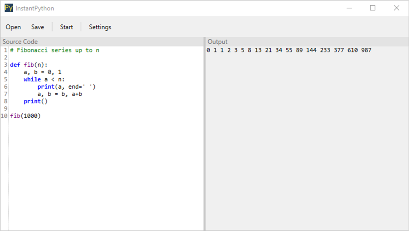 #1. InstantPython (Windows) di: Stephan Brenner