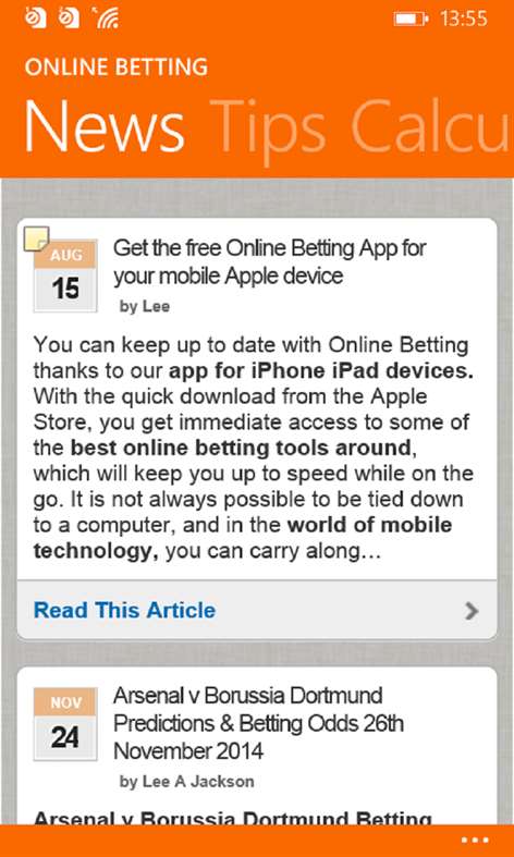 Online Betting Screenshots 1