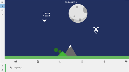 Ursel's moon calendar screenshot 1