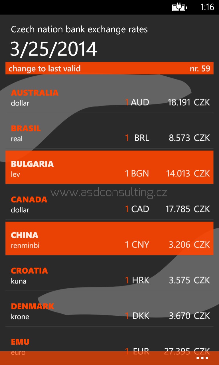 Captura 3 CNB exchange rates windows