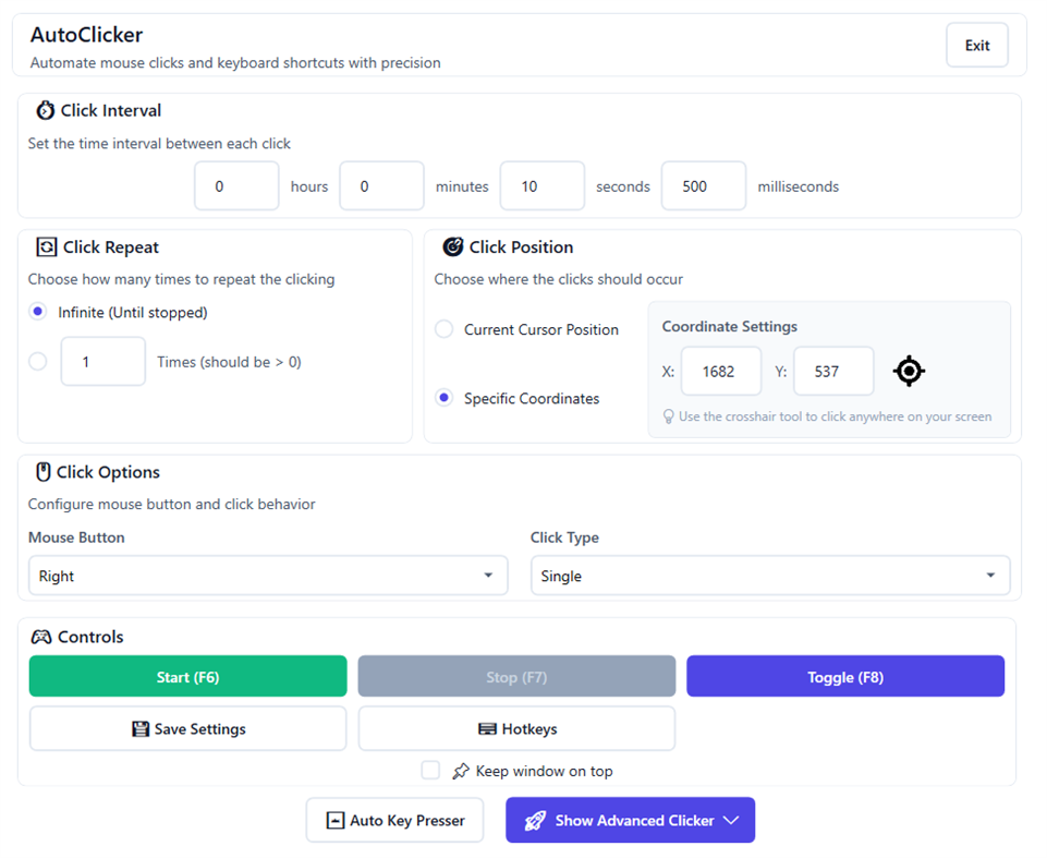 #3. Auto Clicker - Key presser (Windows) By: ShazApp