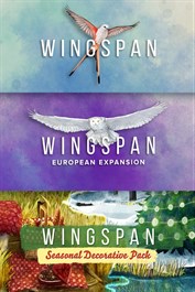 Wingspan + Expansión europea + Paquete con decoraciones festivas