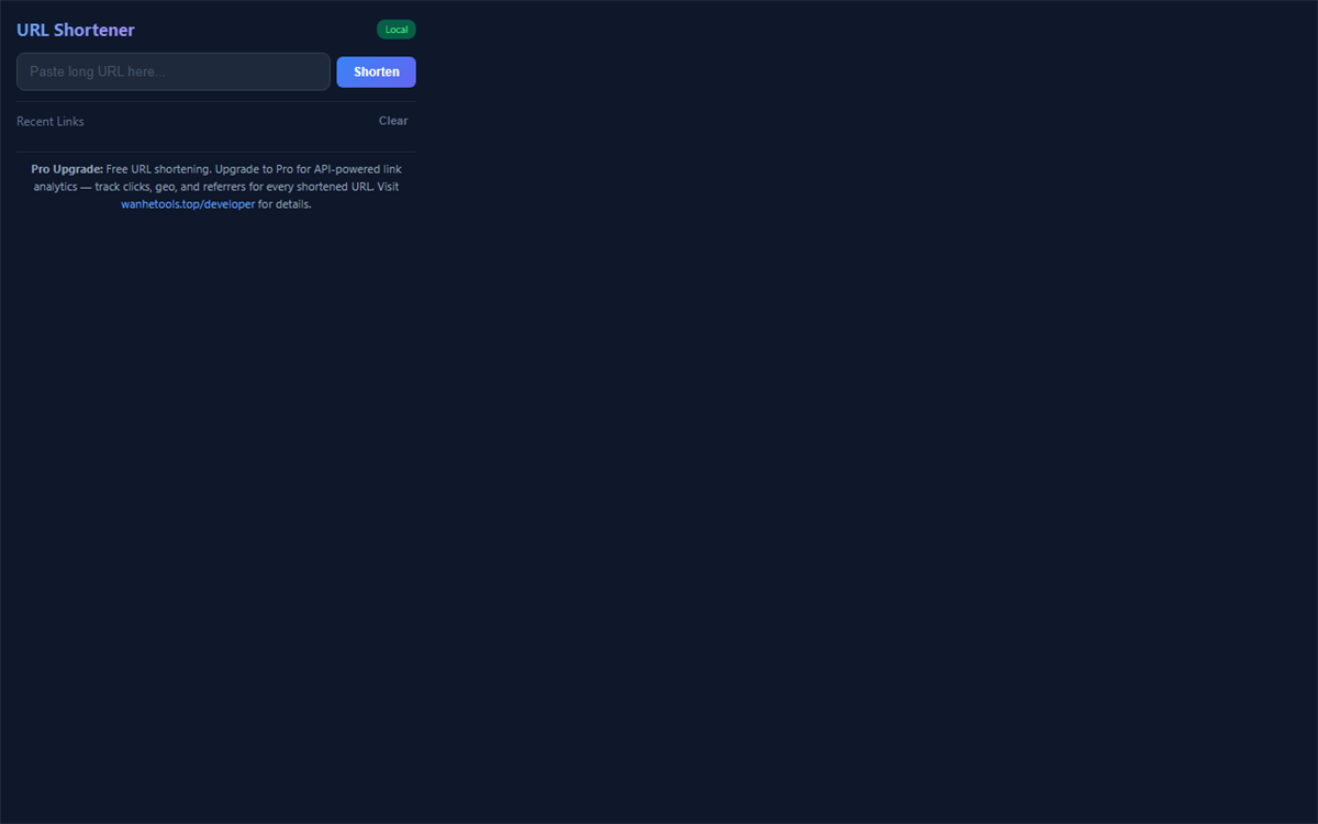 URL Shortener - Quick Links