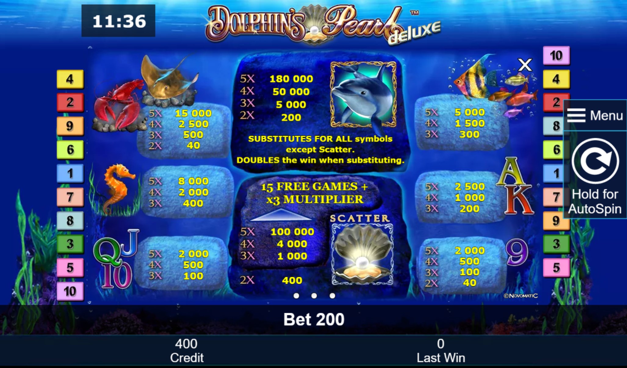 Screenshot 4 Dolphin's Pearl Deluxe Free Casino Slot Machine windows