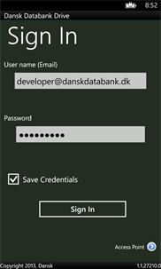 Dansk Databank Drive screenshot 1