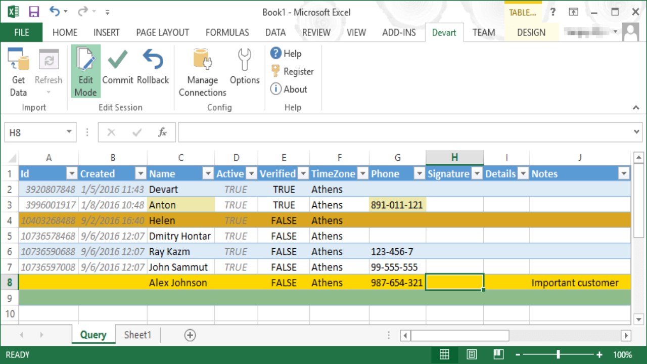 Snapshot 1 of Devart Connector for Zendesk from Excel