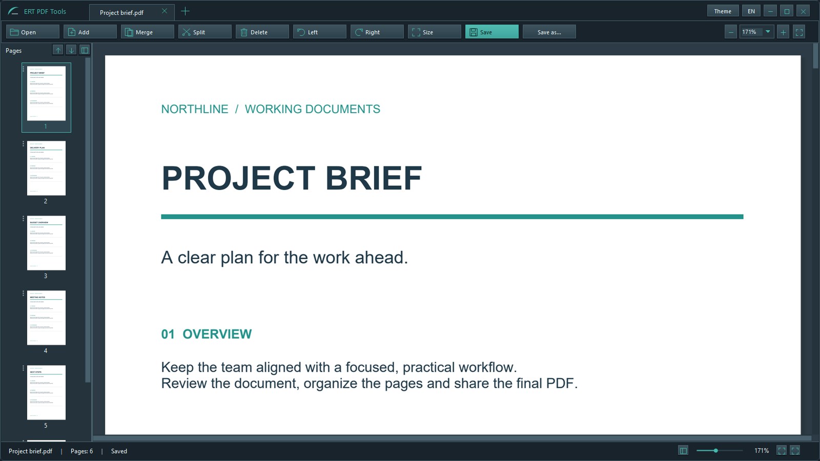 ERT PDF Tools — Merge & Split screenshot