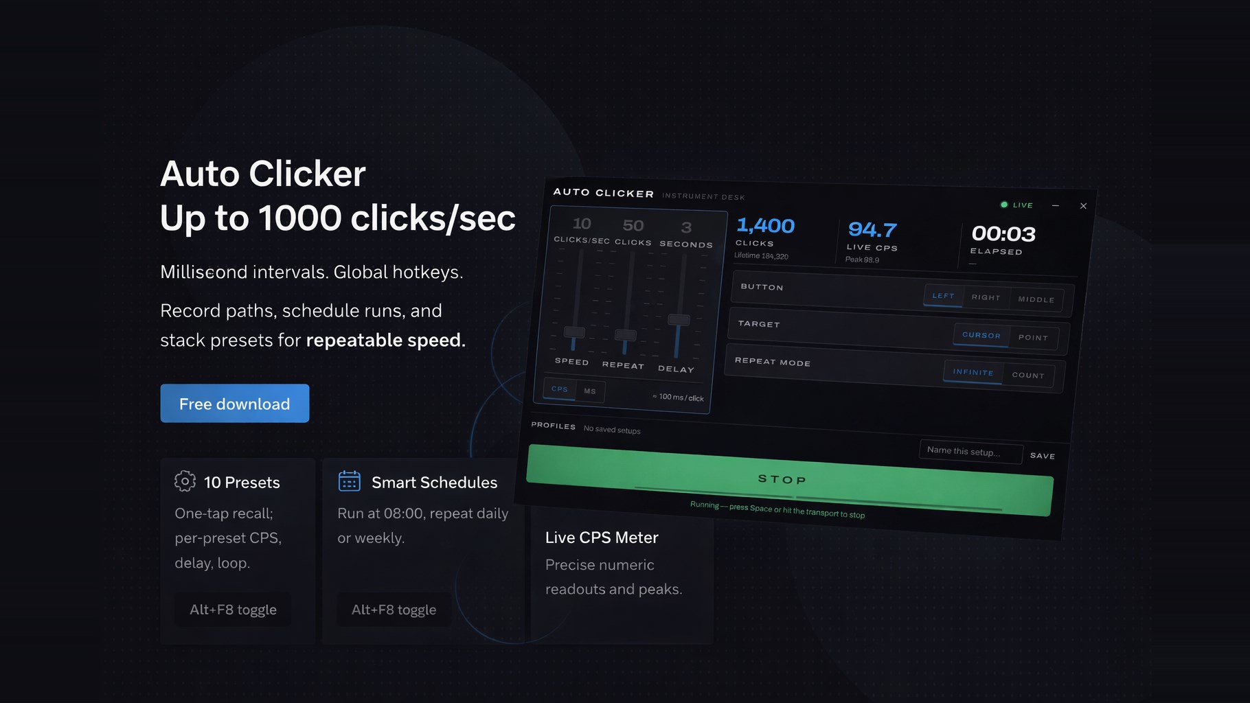 Auto Clicker - CPS Click Speed Test & Macro screenshot