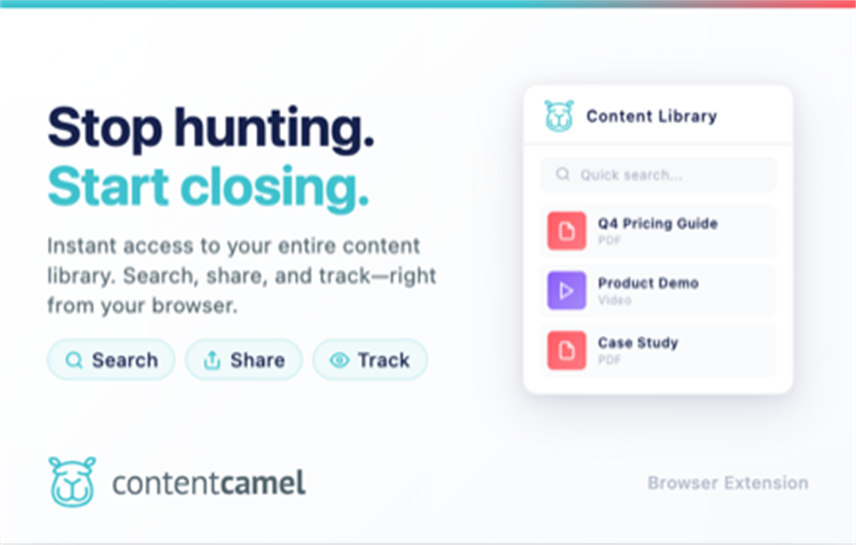 Content Camel: Sales Enablement Content Manager