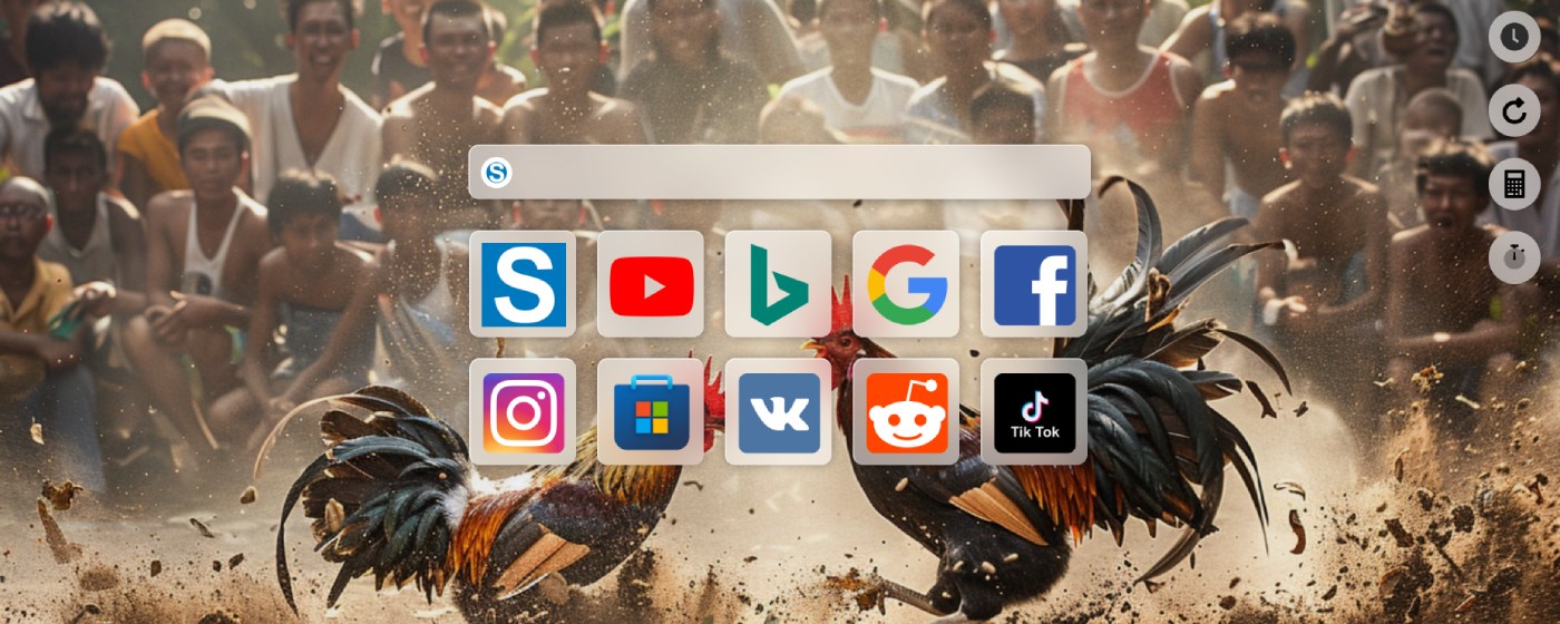 Theme Rooster Fighting Wallpaper - Edge add-on