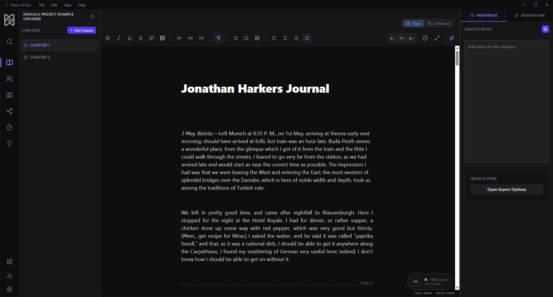 NX-Writer screenshot