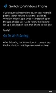 Switch to Windows Phone screenshot 1
