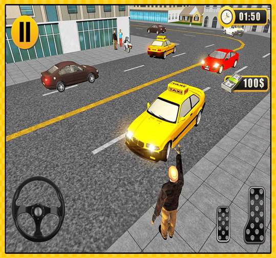 Taxi Drive 3D City Rush Duty screenshot 2