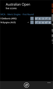 Australian Open Live Scores screenshot 1