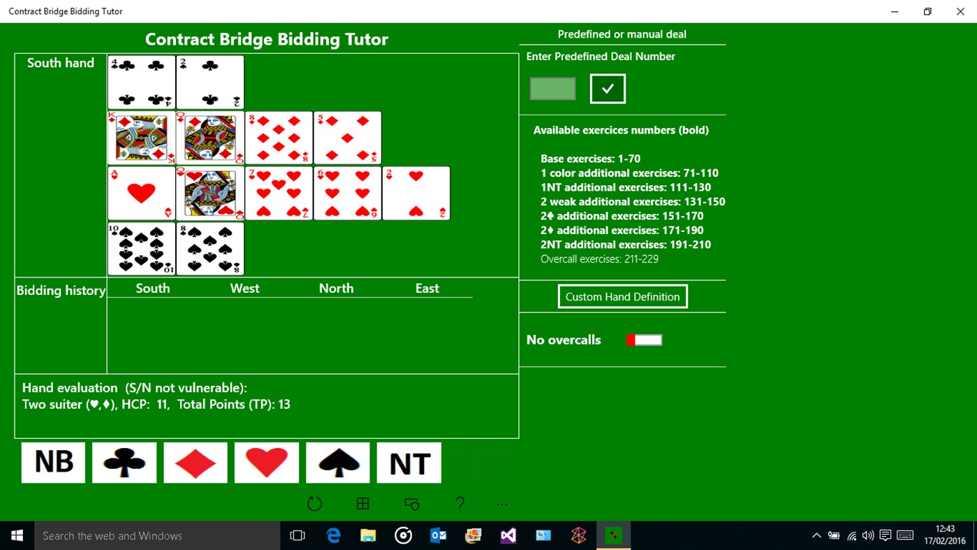 #6. Contract Bridge Bidding Tutor for Windows 10 (Windows) 作者: SerendIP Network