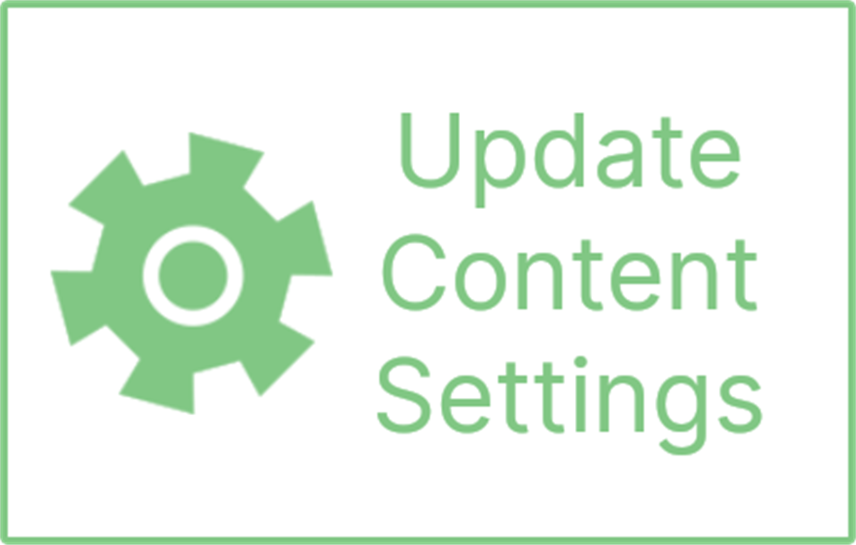 Update Site settings