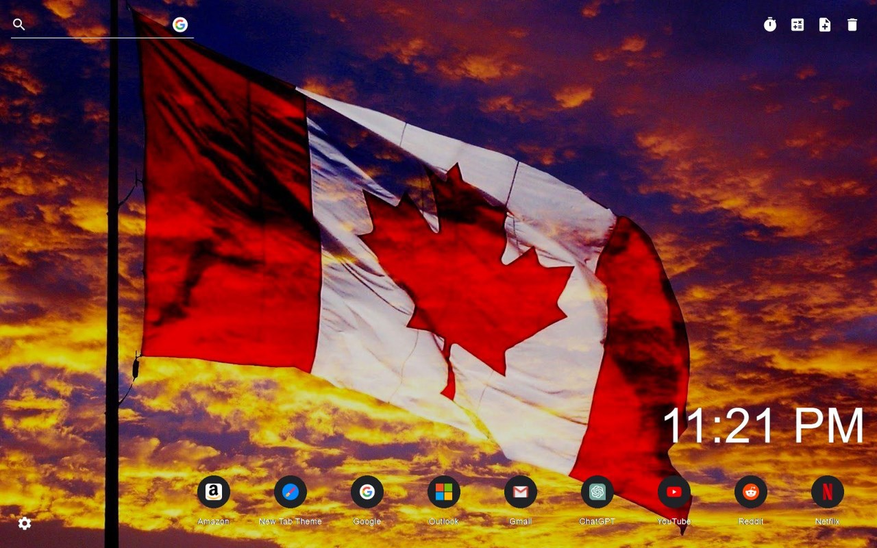 Canada Flag Wallpaper New Tab