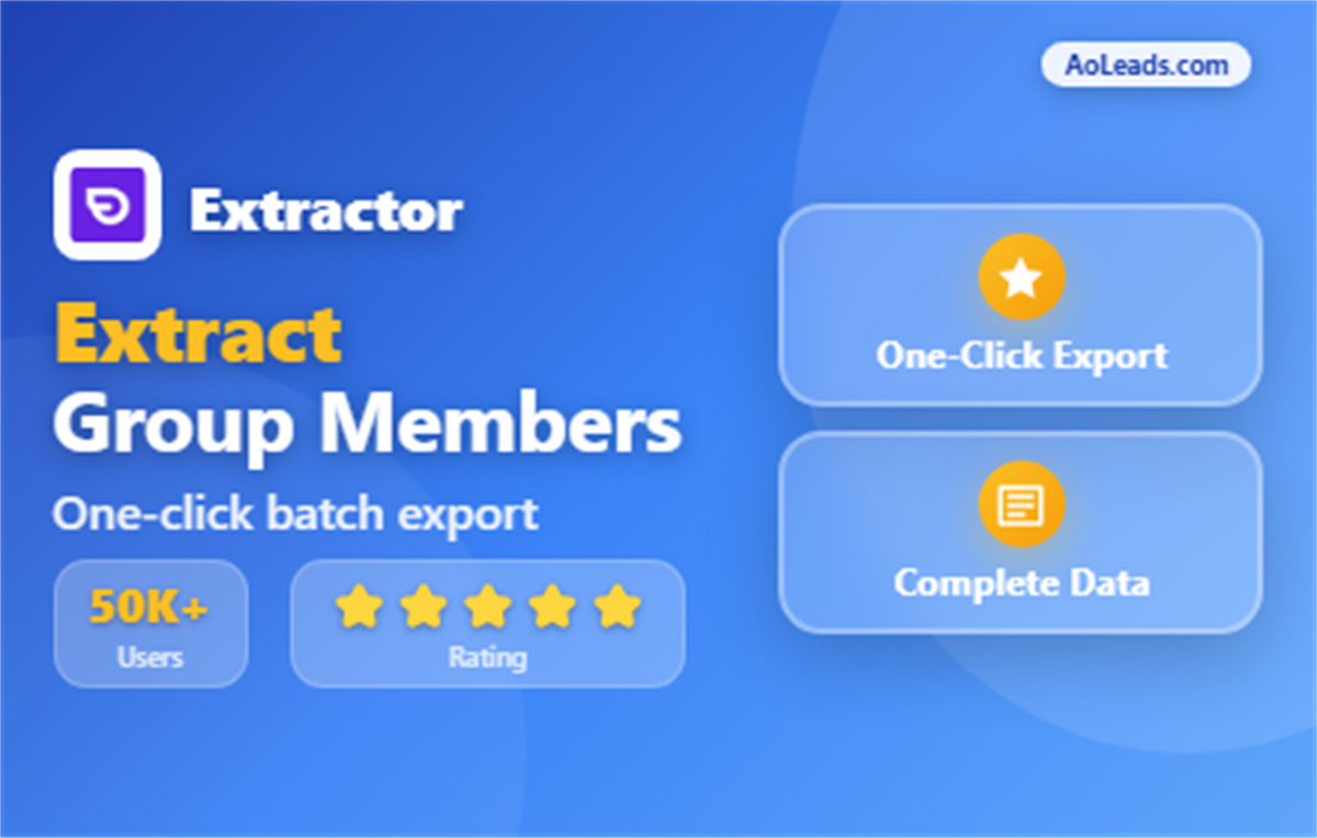 Group Members Extractor & CSV Exporter - AoLeads.com