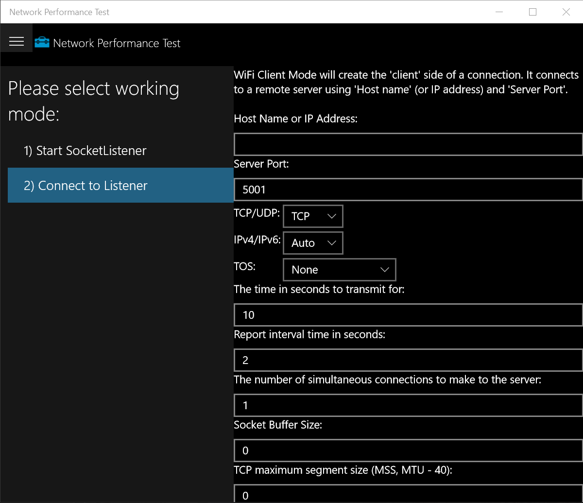 Network Performance Test for Windows 10