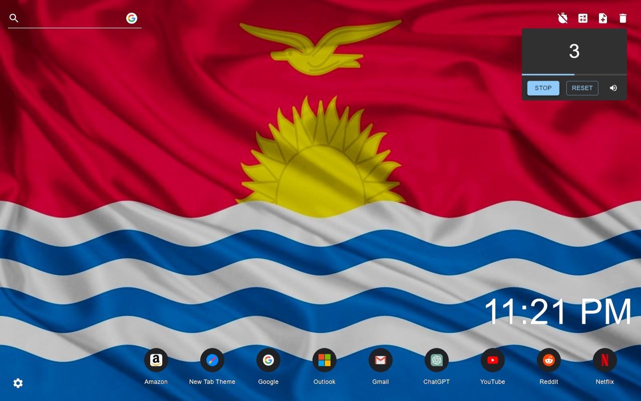 Kiribati Flag Wallpaper New Tab