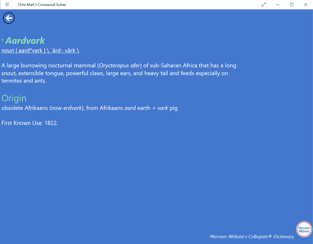 #2. Chris Mart's Crossword Solver (Windows) 由: Chris Mart