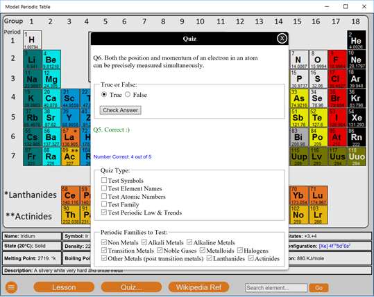 Model Periodic Table screenshot 2