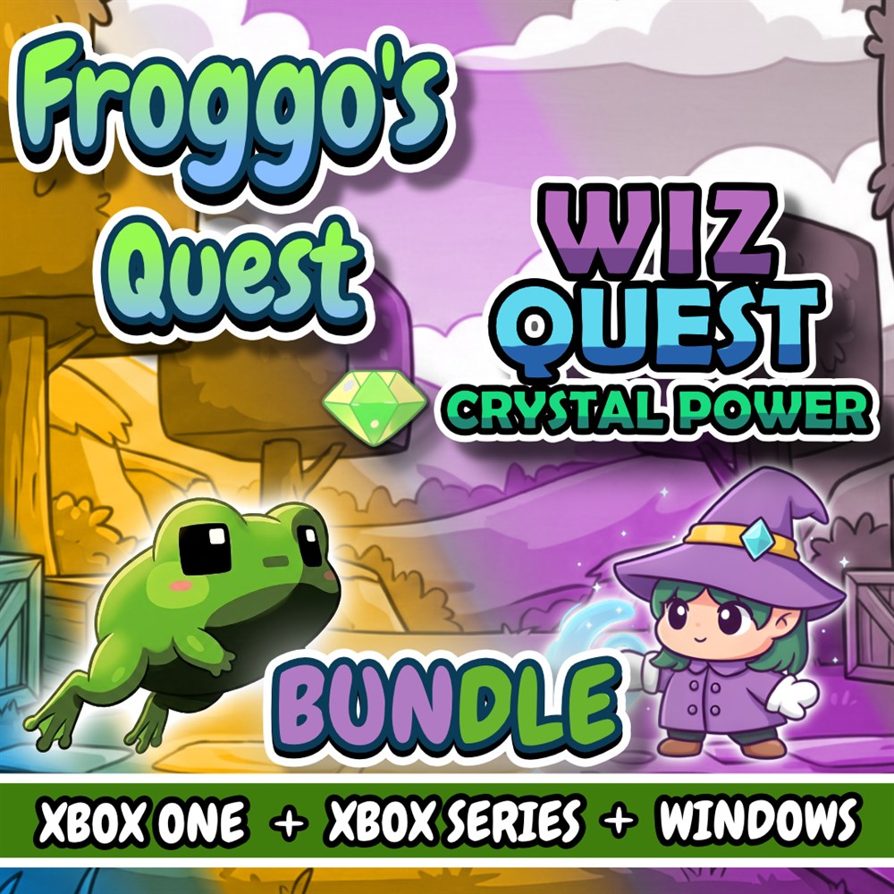 Froggo's Quest + Wiz Quest: Crystal Power (Bundle) cover art (full size)