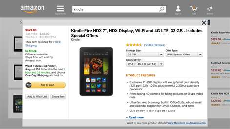 Amazon Shopping App for Toshiba Screenshots 2
