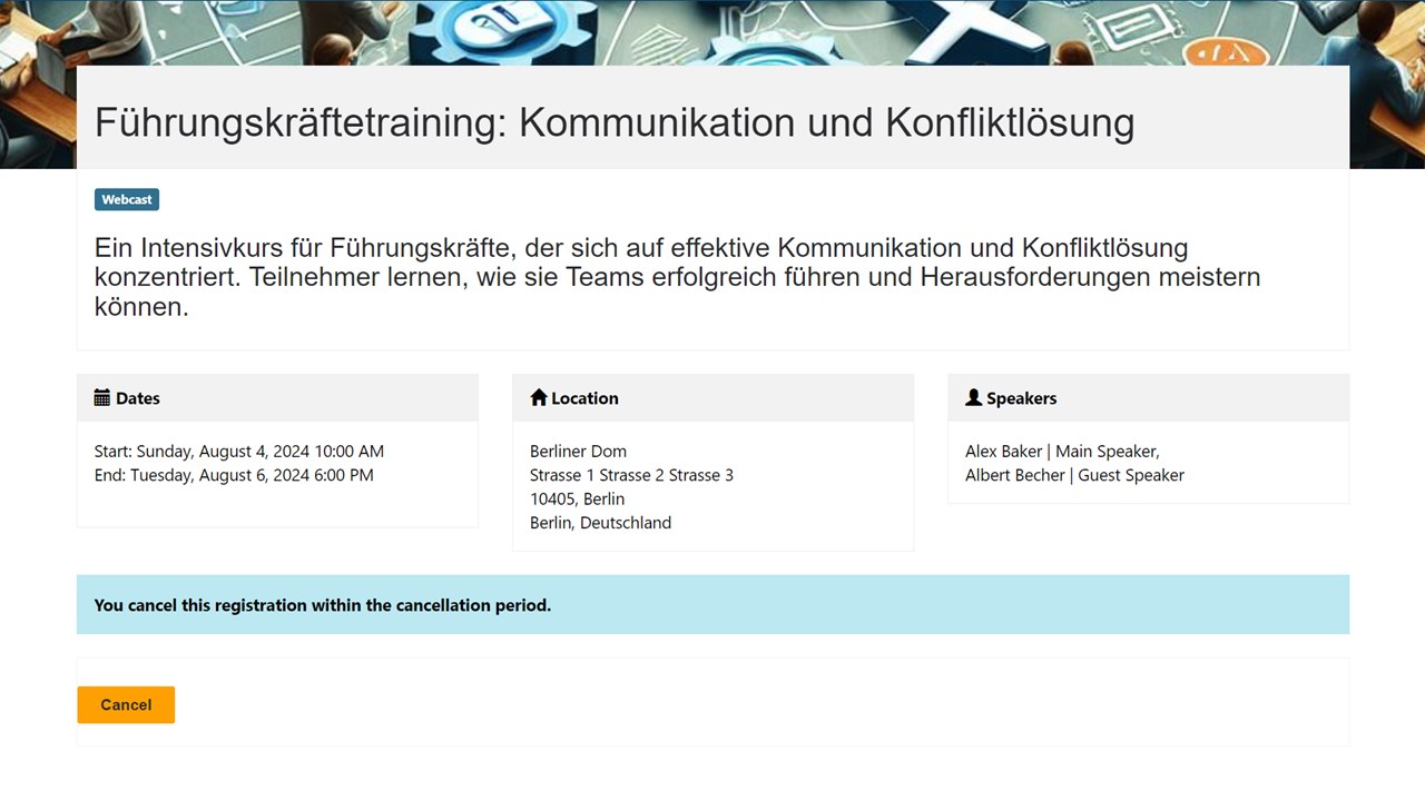Snapshot 5 of Custom Event Portal - Solution Offer