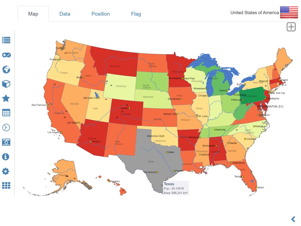 #4. World Atlas & Quiz MxGeo Pro (Windows) 来自: HPB-Labs