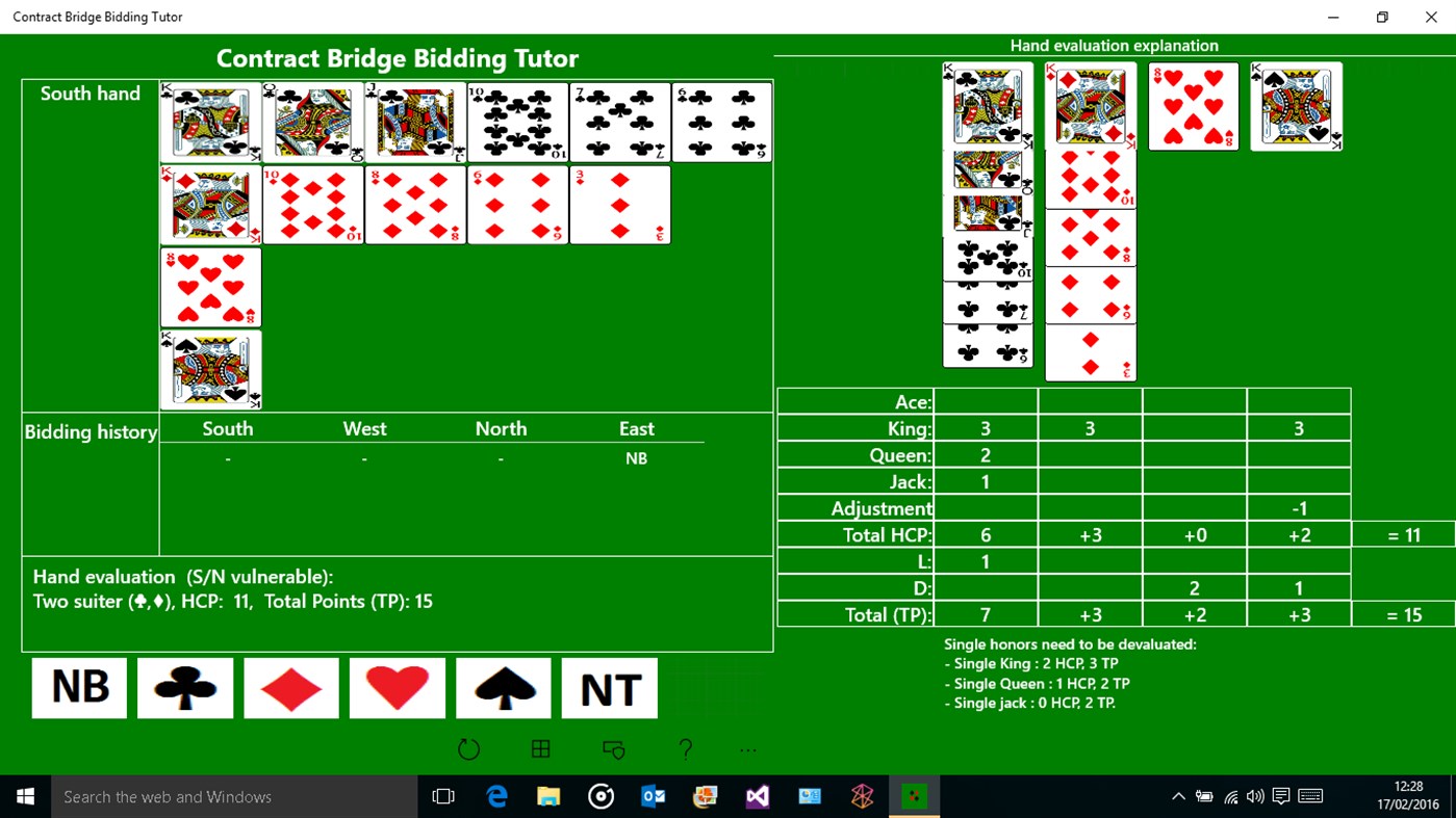 #4. Contract Bridge Bidding Tutor for Windows 10 (Windows) 作者: SerendIP Network