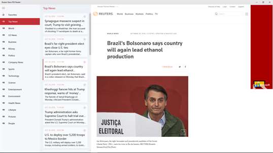 Reuters News RSS Reader screenshot 1