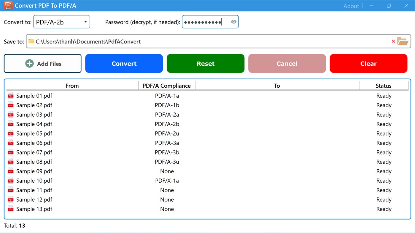 #2. Convert PDF To PDF/A (Windows) 由: Ngoc Thanh