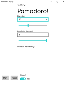 Pomodoro Popup screenshot 1