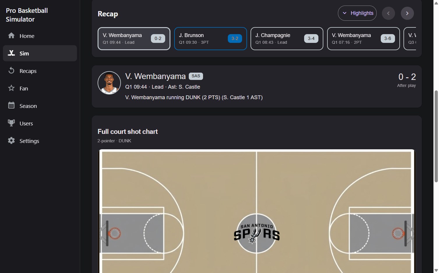 Pro Basketball Simulator screenshot