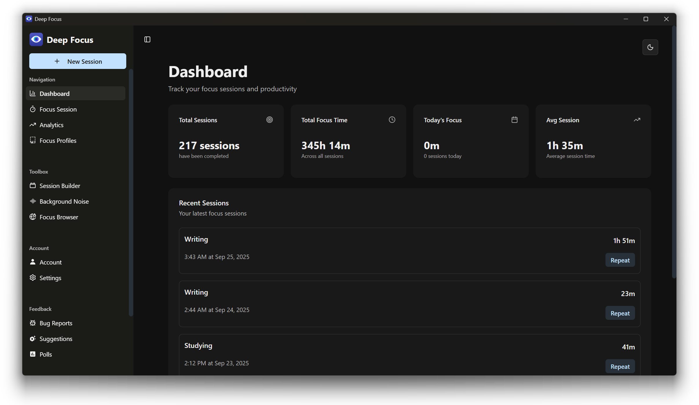 Deep Focus – Block Distractions & Stay Productive screenshot