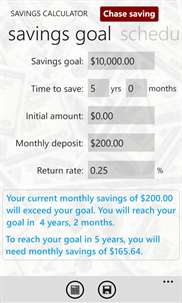 Savings Calculators screenshot 2