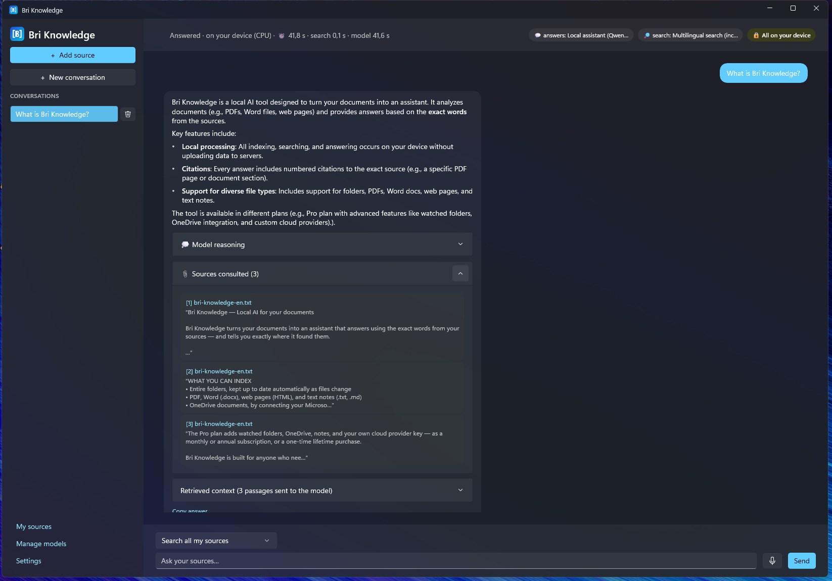 Bri Knowledge screenshot