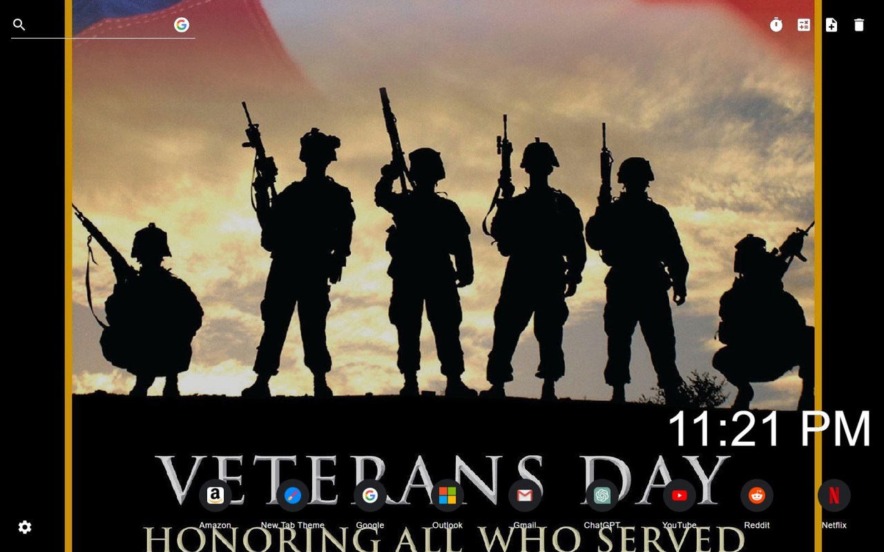 Veterans Day Wallpaper New Tab