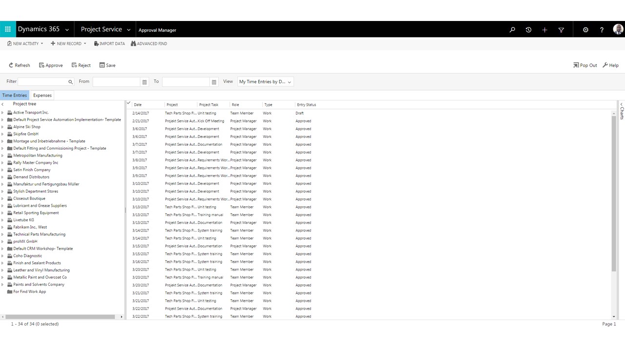 Snapshot 2 of Approval Manager for PSA and PO