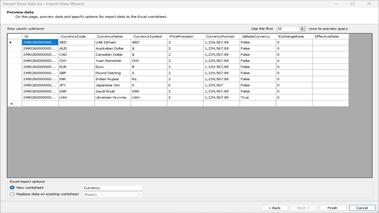 Snapshot 4 of Devart Connector for Zoho Books from Excel