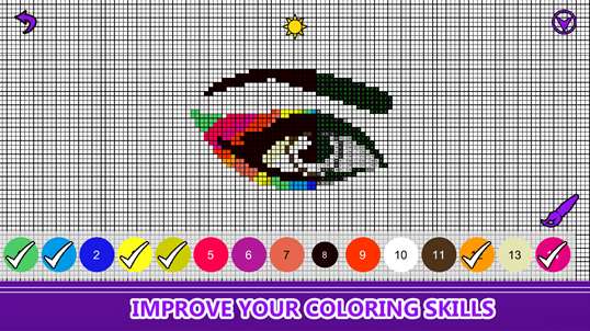 Beauty Color by Number - Pixel Art Coloring Book screenshot 1