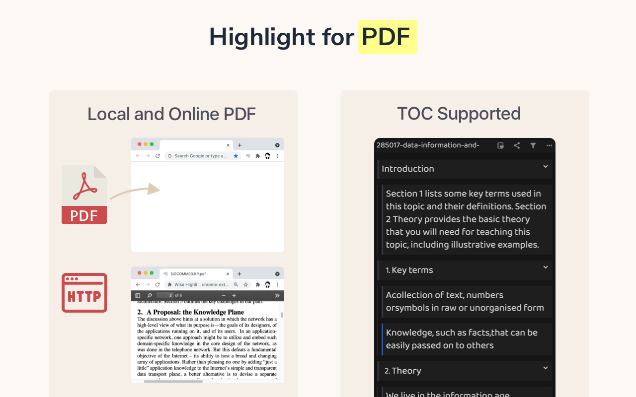 Wise Highlights - PDF & Web