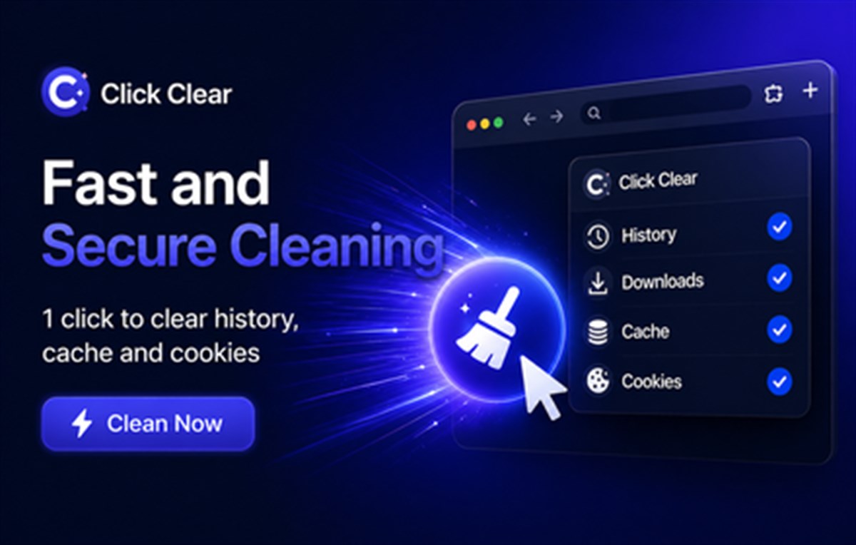 One-Click Cleaner - History, Cache & Cookies