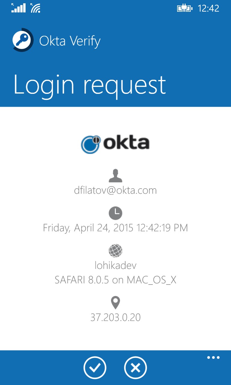 Okta verify for windows 10 mobile