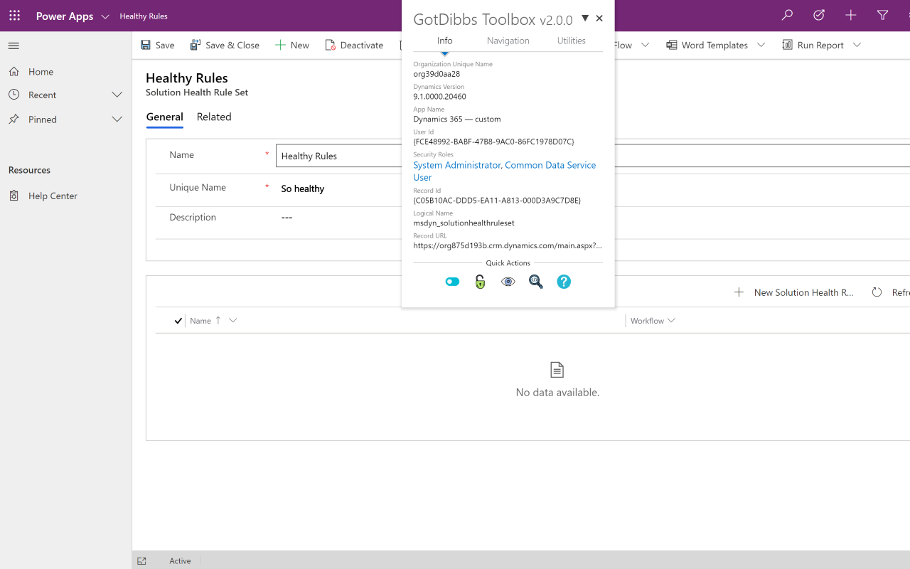 GotDibbs Toolbox for Dynamics 365/CRM