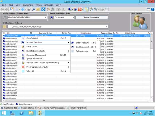 TNET Active Directory Query screenshot 1