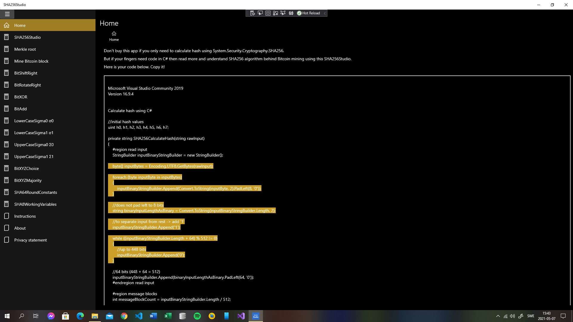 SHA256Studio - Download and install on Windows | Microsoft Store