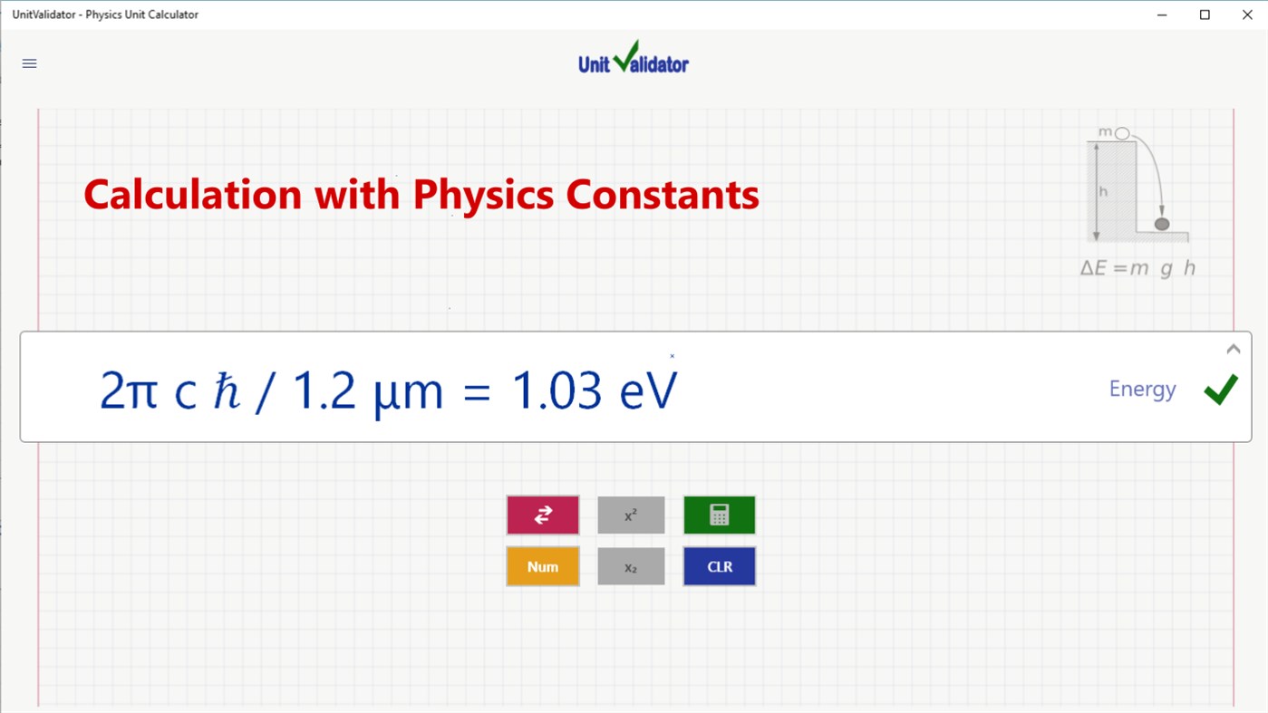 #4. UnitValidator - Physics Unit Calculator (Windows) Podle: Gidi Baum