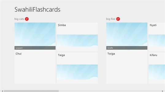 SwahiliFlashcards screenshot 1